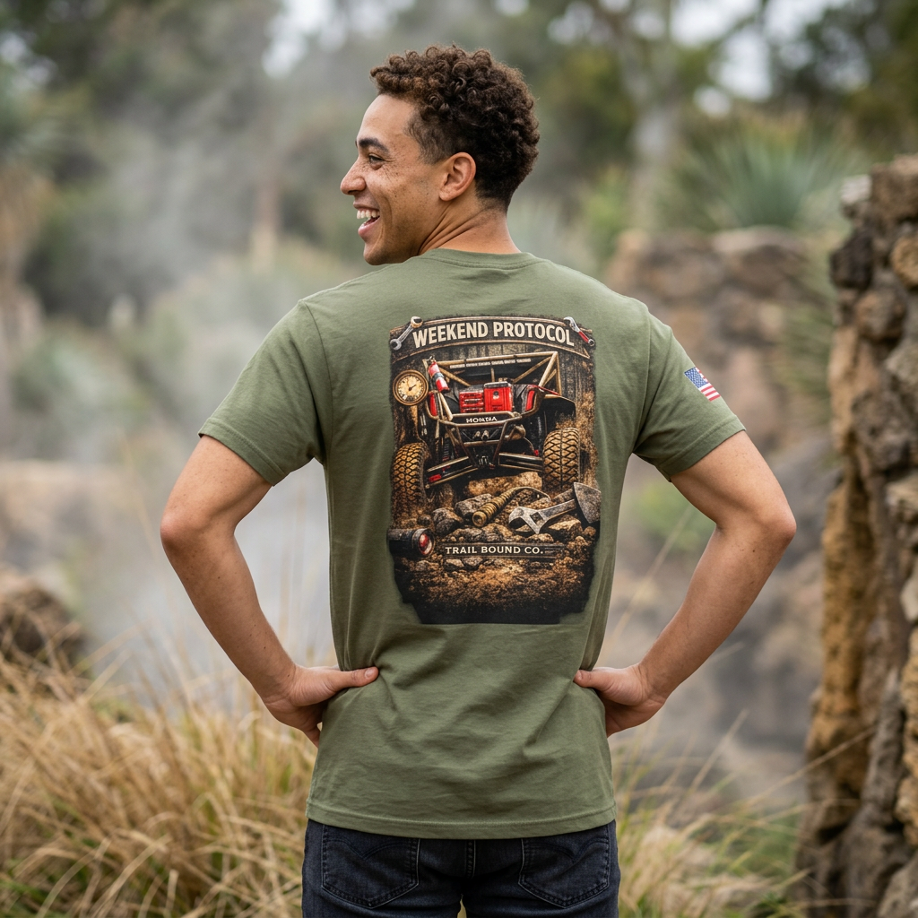 Trail Bound T-Shirt — "Weekend Protocol" Off-Road Tee